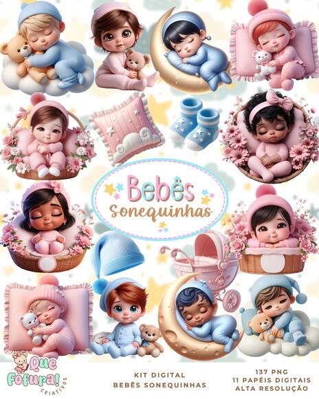 Kit Digital - Bebes Sonequinhas