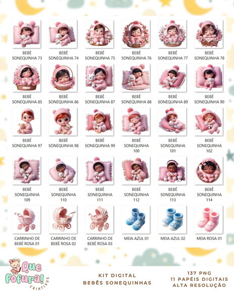 Kit Digital - Bebes Sonequinhas
