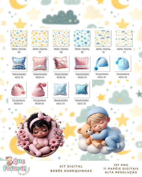 Kit Digital - Bebes Sonequinhas