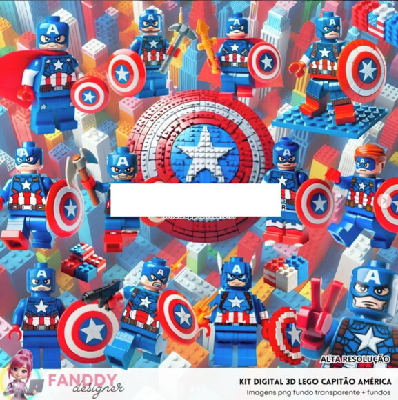 Kit Digital - Capitao America Lego