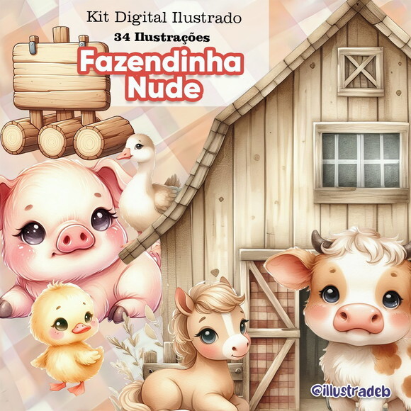 Kit Digital - Fazendinha Nude