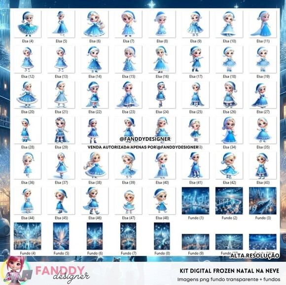 Kit Digital - Frozen Natal