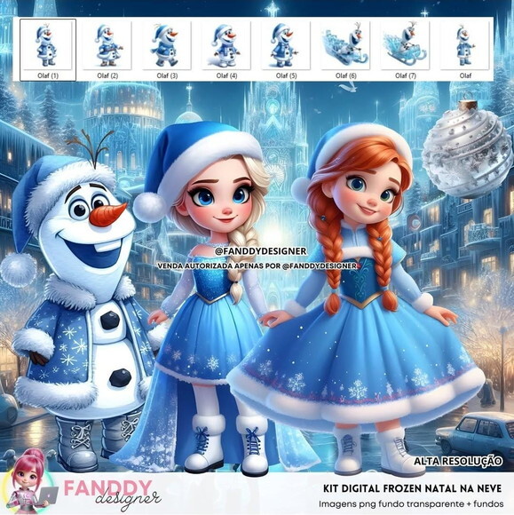 Kit Digital - Frozen Natal