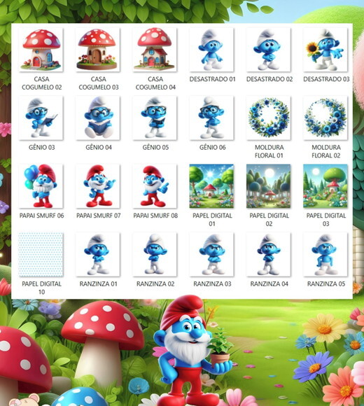 Kit Digital - os Smurfs