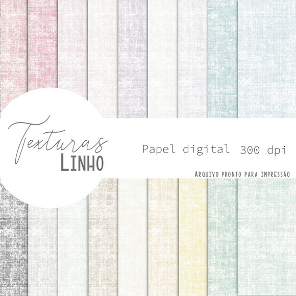 Kit Digital - Papel Digital - Linho