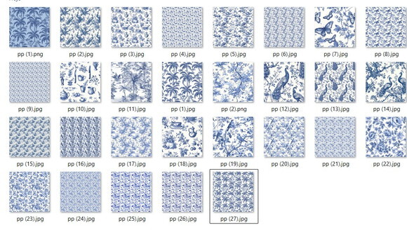 Kit Digital - Papel Digital - Toile de Jouy
