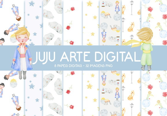 Kit Digital - Pequeno Principe Aquarela (2 em 1)
