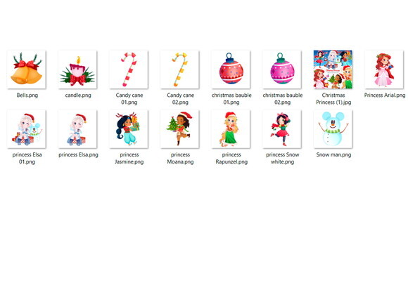 Kit Digital - Princesas Natal 02