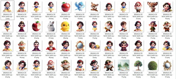 Kit Digital - Scrap - Branca de Neve Bb