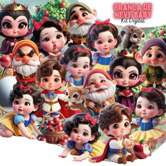 Kit Digital - Scrap - Branca de Neve Bb