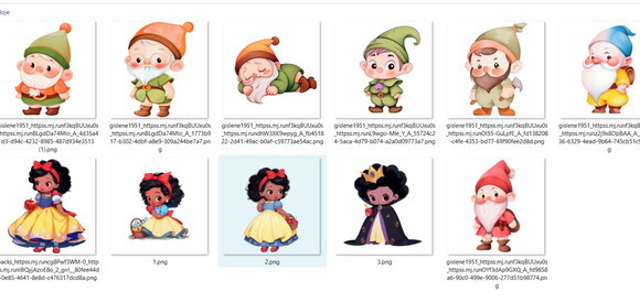 Kit Digital - Scrap - Branca de Neve Cute Afro