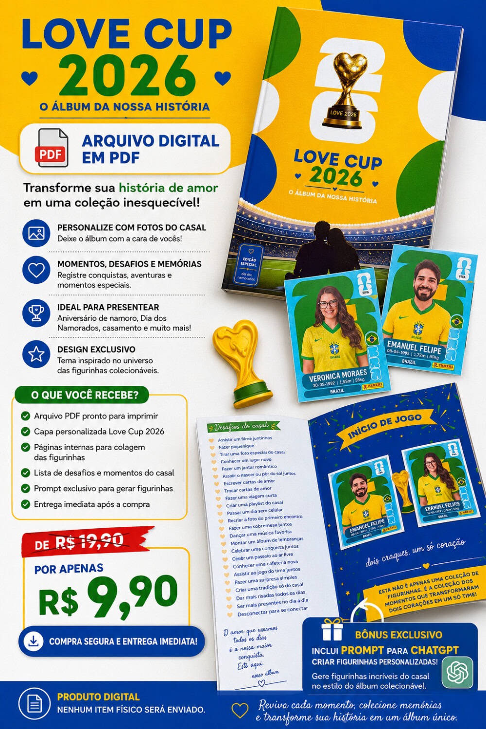 Arquivo Digital - Album de Figurinhas (Namorados) - Cop Love 2026