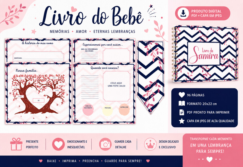 Arquivo Digital - Livro do bebe - Chevron