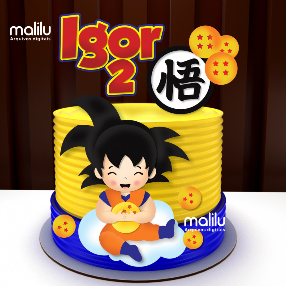 Arquivo de Corte - Topo de Bolo - Dragon Ball Baby