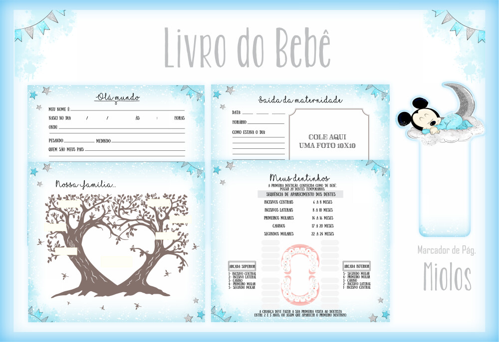 Arquivo Digital - Livro do Bebe - Miquei Bebe Azul (micke)