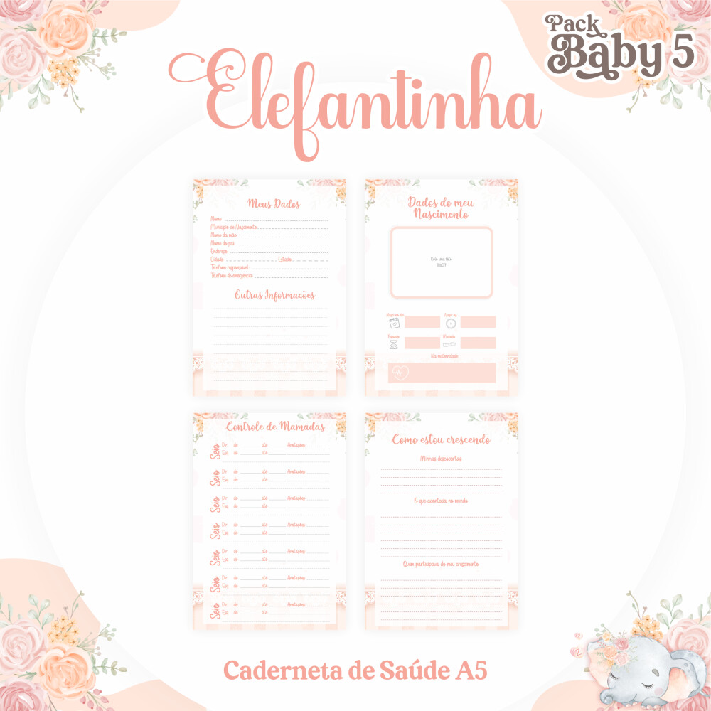 Arquivo Digital - Caderneta de Vacina  - Elefantinha 001