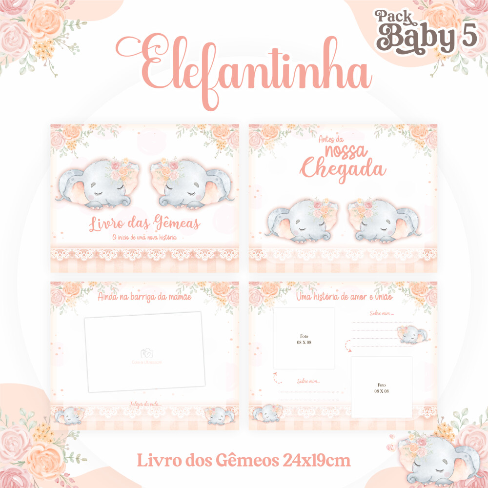 Arquivo Digital - Kit Maternidade - Elefantinha