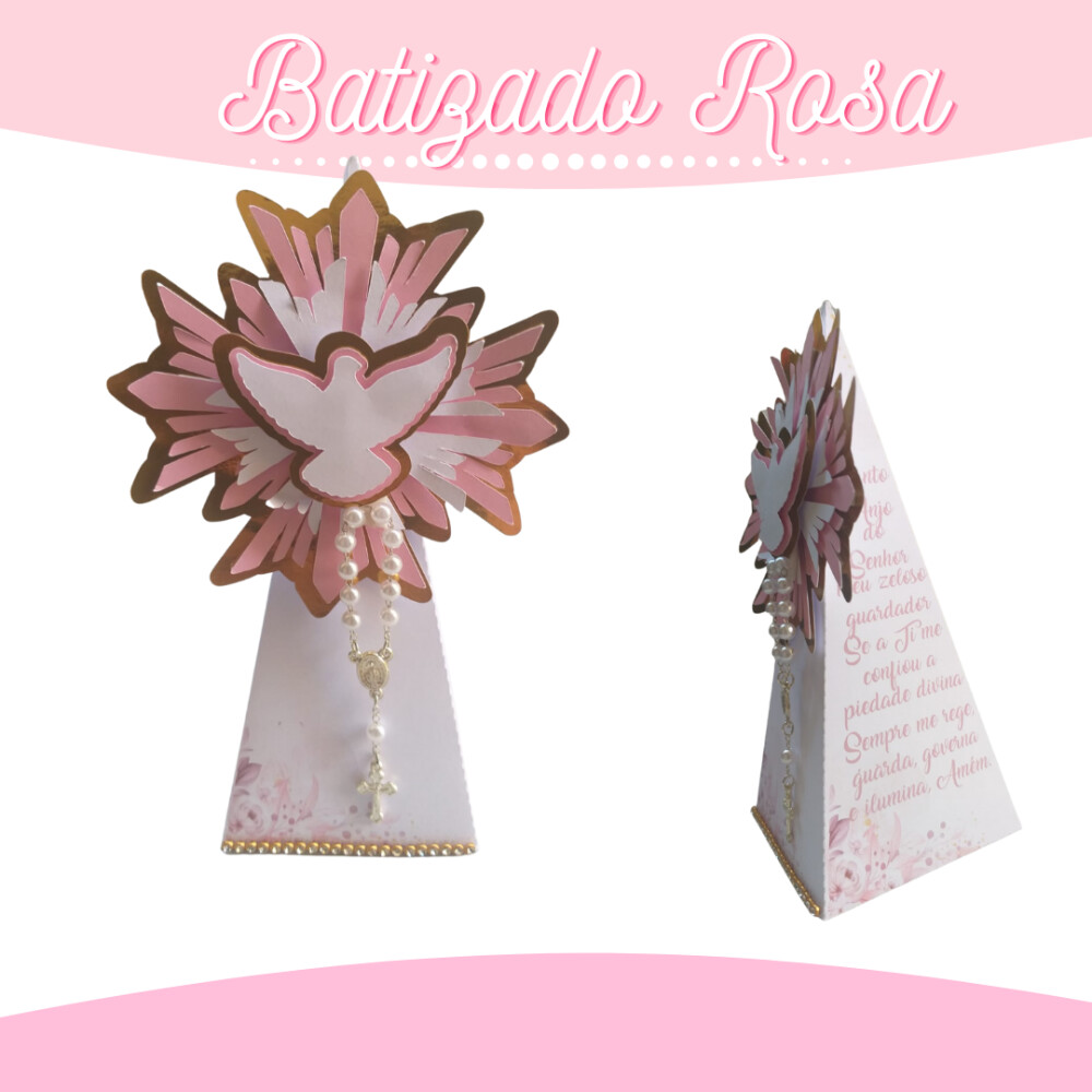 Arquivo de Corte - Festa Pronta - Batizado Rosa