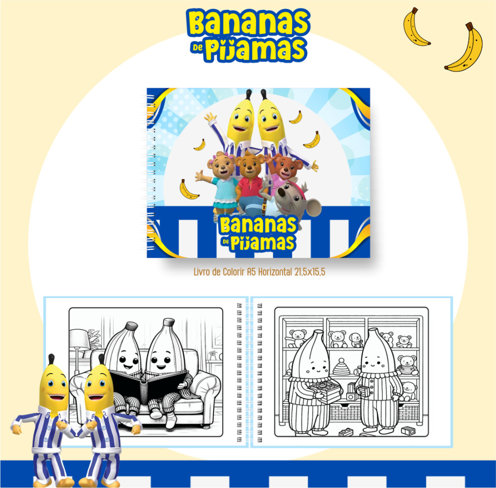 Arquivo Digital - Coloring Book - Bananas de Pijama