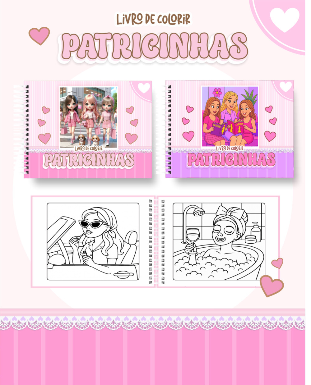 Arquivo Digital - Coloring Book - Patricinhas