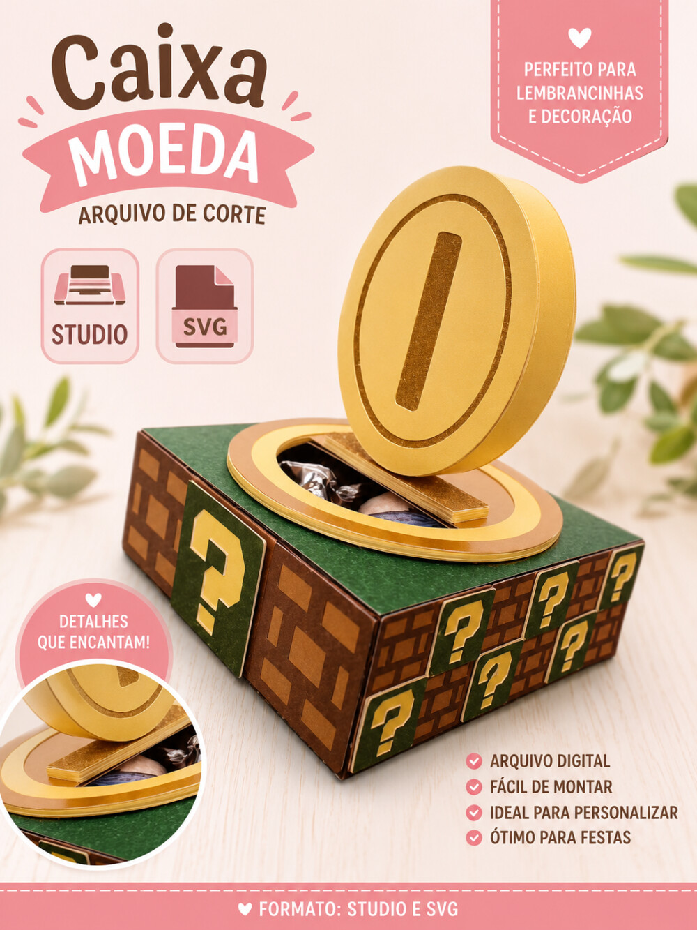 Arquivo de Corte - Caixa Moeda Mario