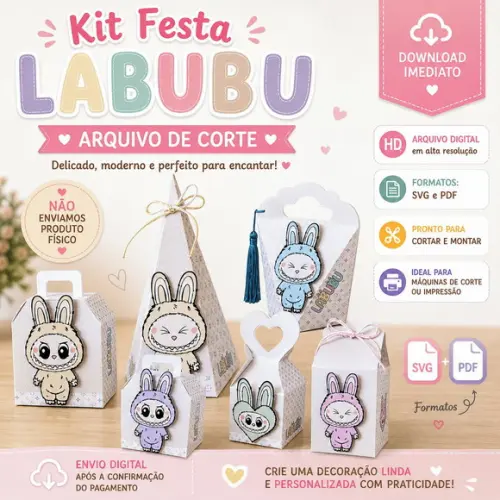 Arquivo de Corte - Festa Pronta - Labubu 02