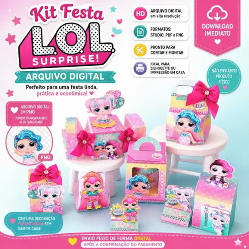Arquivo de Corte - Festa Pronta - Lol Surprise