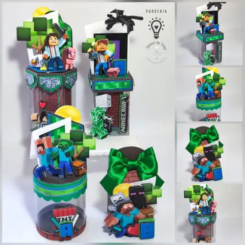 Arquivo de Corte - Festa Pronta - Minecraft 03 + Kit
