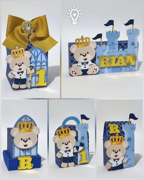Arquivo de Corte - Festa Pronta - Ursinho Realeza