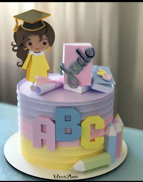Arquivo de Corte - Topo de Bolo - Abc (camadinhas)
