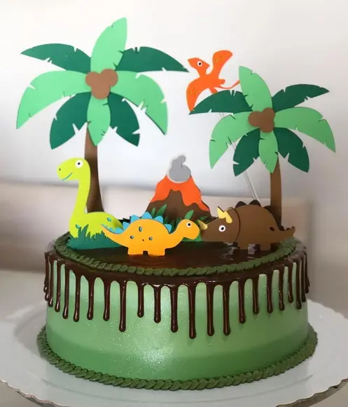 Arquivo de Corte - Topo de Bolo - Dino Baby (camadas)