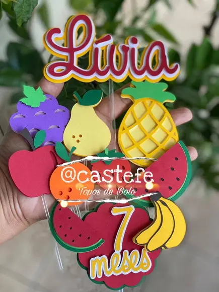 Arquivo de Corte - Topo de Bolo - Frutas (camadas)