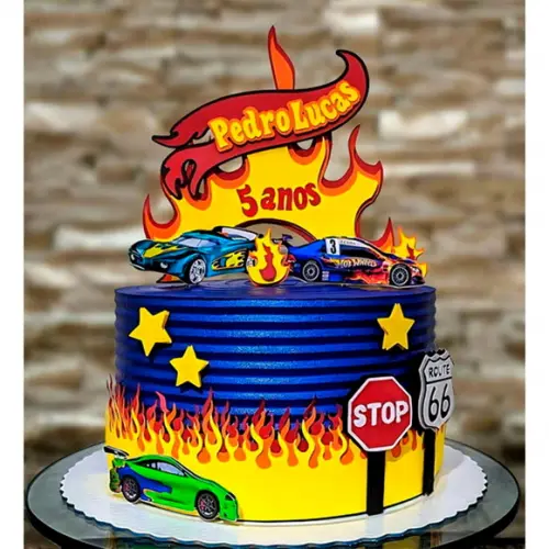 Arquivo de Corte - Topo de Bolo - Hot Wheels