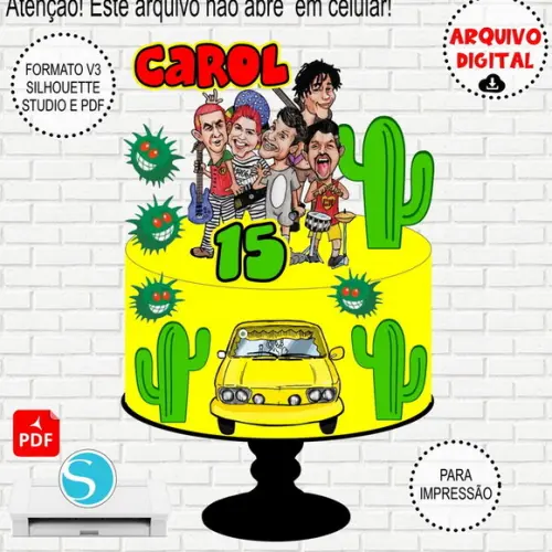 Arquivo de Corte - Topo de Bolo - Mamonas Assassinas