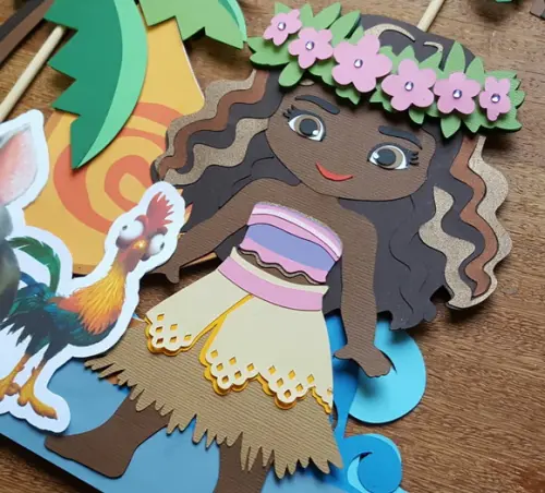Arquivo de Corte - Topo de Bolo - Moana (camadas)