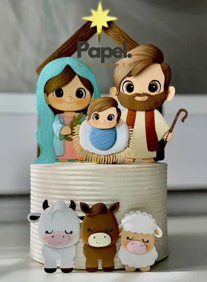 Arquivo de Corte - Topo de Bolo - Presepio 02 (camadinhas)