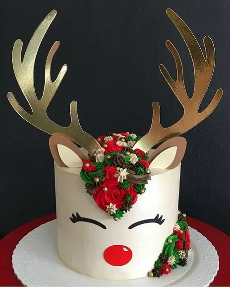 Arquivo de Corte - Topo de Bolo - Rena Natal