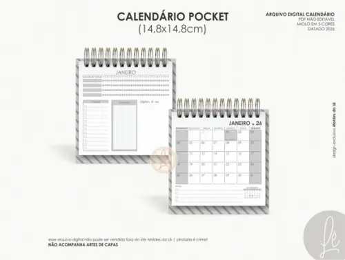 Arquivo Digital - 2026 - Combo Calendario de Mesa