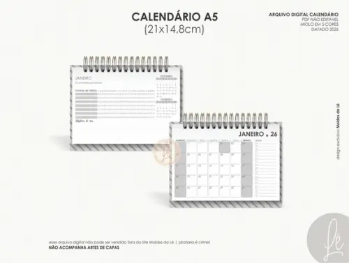 Arquivo Digital - 2026 - Combo Calendario de Mesa