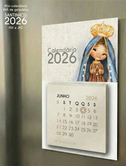 Arquivo Digital - 2026 - Mini Calendario Santinhos