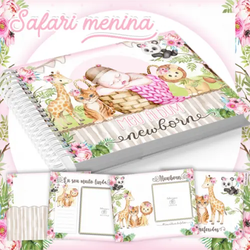 Arquivo Digital - Album Fotos - Safari Menina (newborn)