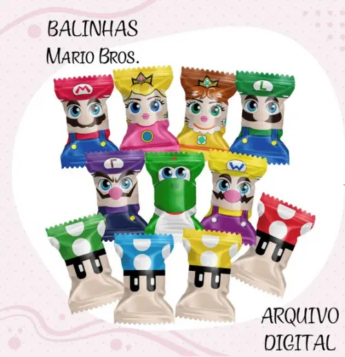 Arquivo Digital - Balas Personalizadas - Mario Bros 02
