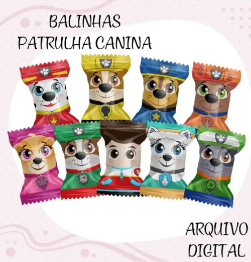 Arquivo Digital - Balas Personalizadas - Patrulha Canina