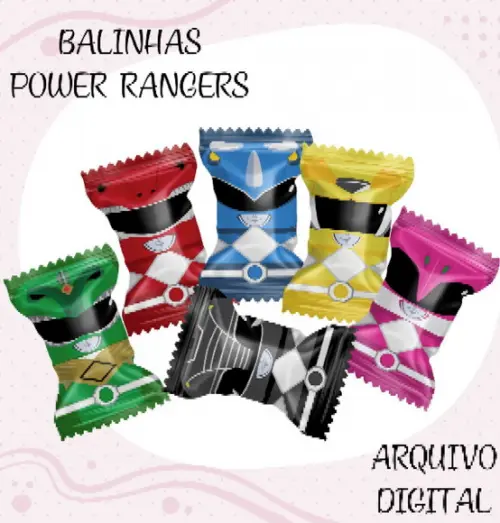 Arquivo Digital - Balas Personalizadas - Power Rangers
