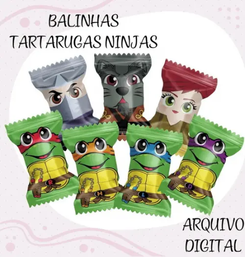 Arquivo Digital - Balas Personalizadas - Tartarugas Ninjas