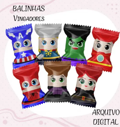 Arquivo Digital - Balas Personalizadas - Vingadores