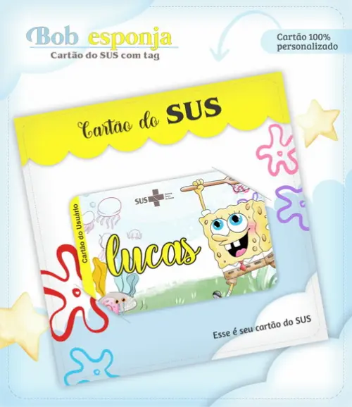 Arquivo Digital - Caderneta da Saúde - Bob Esponja