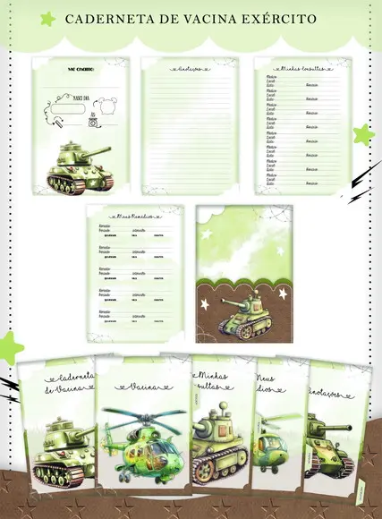 Arquivo Digital - Caderneta da Vacina - Exercito + Cartao
