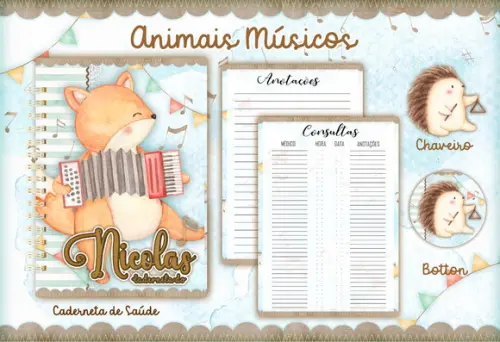 Arquivo Digital - Caderneta de Vacina - Animais Músicos