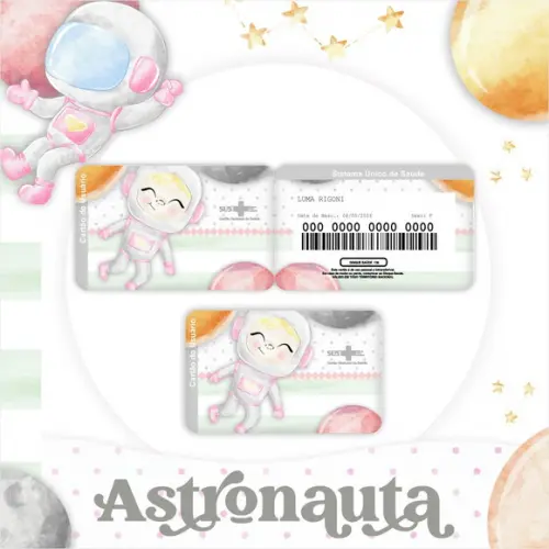 Arquivo Digital - Caderneta de Vacina - Astronauta Menina 02